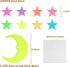 Glow in The Dark Stars and Moon Stickers for Ceiling - 200pcs 3D Luminous Adhesive Stars Create Realistic Starry Sky - Room Decor for Kids Bedroom...