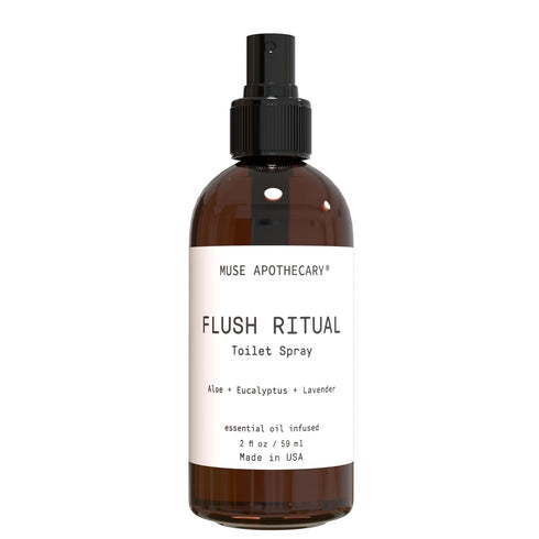 Muse Apothecary Flush Ritual - Aromatic & Refreshing Toilet Spray, Use Before You Go, 2 oz, Infused with Natural Essential Oils - Aloe + Eucalyptu...