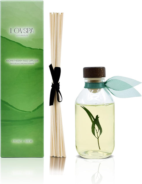 LOVSPA Reed Diffuser Set, Bamboo Citrus Scented Oil Diffuser with Sticks, Home Fragrance Accessories for Bathroom Shelf Decor, Aroma Diffusers for...