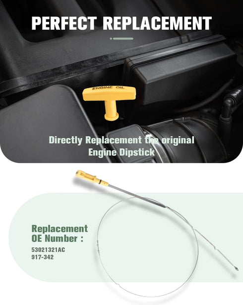SCITOO 40.04" x 2.24" x 0.51" Oil Dipstick Engine Dipstick Fits 2003-2008 Dodge Ram 1500 2003-2008 Dodge Ram 2500 2003-2008 Dodge Ram 3500...