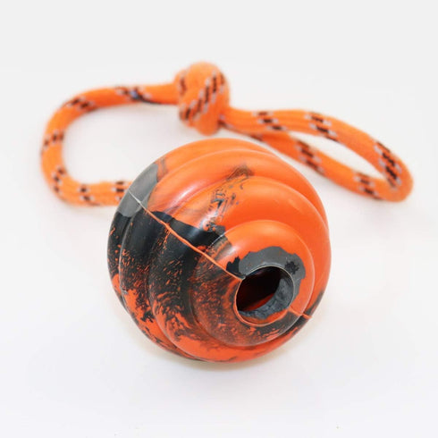K9 Training Ball with Rope Exercise and Reward Toy for Dogs Indestructible Dog Toy Ball with Handle for Training Pull Throw Toy tug Toy Dogs Fetch...
