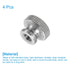 uxcell Knurled Thumb Nuts, 4Pcs M4 x D12mm x H8mm Stainless Steel Round Knobs Fasteners Blind Hole Hand Screw Nut Silver for 3D Printer Parts, Mac...