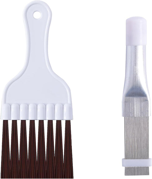 2Pcs Air Conditioner Fin Comb Cleaner kit AC Coil Cleaning Brush Condenser Fin Straightener AC Evaporator Comb Radiator Repair Clean Tool...