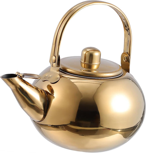 1pc Stainless Steel Pot Cast Iron Pot Stainless Steel Stove Top Kettle Cast Iron Teapot Kettle with Strainer Large Capacity Kettle Kung Fu Tea Ket...