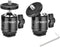 UTEBIT 2 Pack Mini Ball Head with 1/4" Hot Shoe Mount Adapter Max Load 5.5lb 360° Swivel Tripod Ball Head for DSLR Camera Camcorder, Light Bracket...