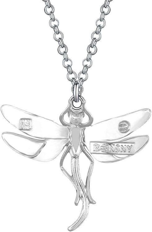 BONSNY Statement Enamel Rhinestone Dragonfly Necklaces Pendant Original Design Gifts for Women Nature lover Jewelry...
