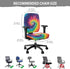 Office Chair Cover with Elastic Band Removable Protective Slipcover Universal Desk Chair Covers Rotating Chair High Elastic Fabric Armchair Slipco...