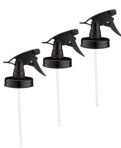 Jarmazing Products Mason Jar Sprayer Lids – Black – 3 pack – with powerful sprayers – fits all Regular Mouth Jars...