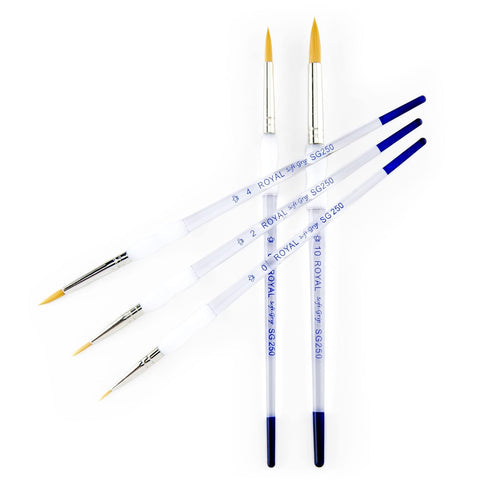 Royal & Langnickel - 5pc Soft Grip Gold taklon Paint Brush Set, Round | SG303...