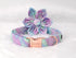 Unique style paws Dog Collar with Flower, Adjustable Dog Collar Flower Pattern, Durable Pet Collar for Small Medium Large Dogs...