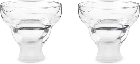 Host Glass Freeze Insulated Gel Chiller Double Wall Frozen Cocktail, Set of 2 Cups...