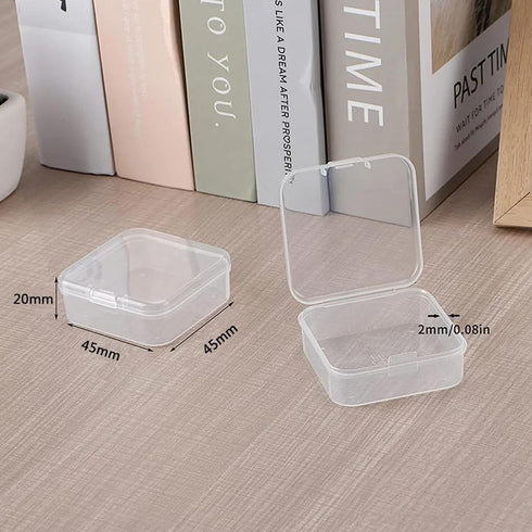 36PCS Clear Plastic Beads Transparent Storage Containers Box Jewelry Hardware Storage Organizer with Lids Square Art Supply Storage Organizer for ...