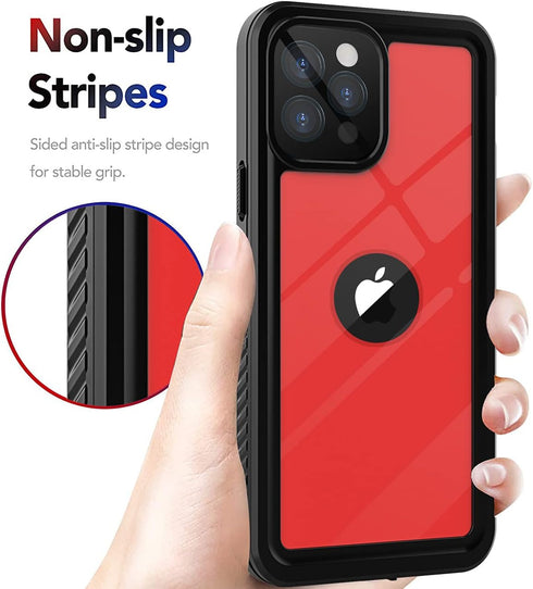 Designed for iPhone 12 Pro case, Waterproof Case with Built-in Screen Protector Clear Full Body Rugged Shockproof Dustproof Heavy Duty IP68 Waterp...