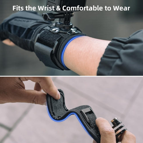 SUREWO Wrist Strap Mount Compatible with GoPro Hero 12/11/10/9/8/7//6/5 Black,DJI Osmo Action 4/3,Insta 360 ONE R,AKASO/Campark and More...