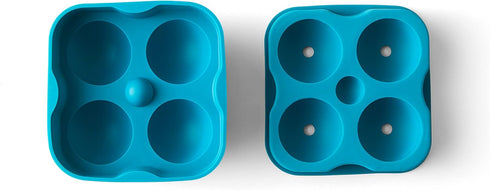 Houdini Large Sphere Ice Tray Mold, Makes Four Ice Balls, Blue...