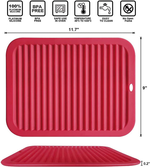 Walfos Silicone Trivets for Hot Pots and Pans - Heat Resistant Hot Pads for Kitchen Counter- Multi-Purpose & Versatile Trivet Mat - Long-Lasting &...
