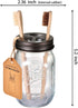 Mason Jar Toothbrush Holder – Bronze – with Genuine Glass 16 Ounce Mason Jar for Regular Mouth Mason Jar ? Premium Rust-Proof 304 Stainless Steel ...