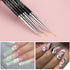 3Pcs Nail Art Brushes, Fcozpjk Nail Art Liner Brushes Set, Sizes 7/9/10mm Nail Design Brushes, Thin Striping Drawing Painting Pen for Gel Polish, ...