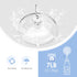 HangerSpace Suction Cup Hooks, 2.5 Inches Clear Suction Cups with Metal Hooks Large Suction Cup for Kitchen Bathroom Shower Wall Window Door - 8 P...