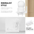 OAPRIRE White Floating Wall Shelves Set of 3 for Security Cameras, Baby Monitors, Speakers & More - Universal Acrylic Small Wall Shelf with Cable ...