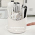 Rotating Pen Holder for Desk, Cute Desk Pencil Holder Cup for Home Office School, White Makeup Brush Holder Organizer Make up Cosmetics Container ...