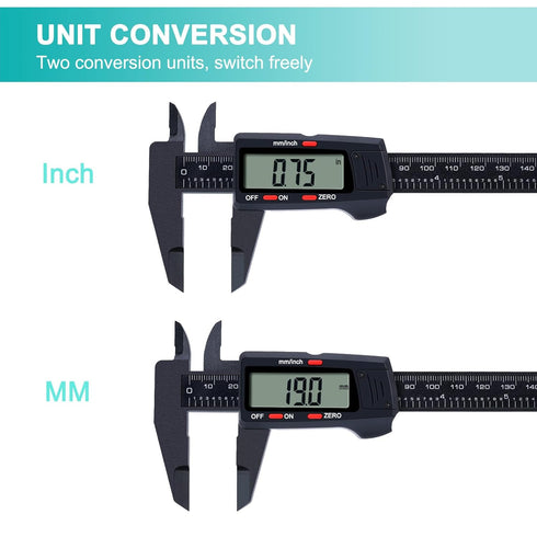 Kynup Digital Caliper, Caliper Measuring Tool with LCD Screen, Electronic Micrometer Caliper with Auto-Off Feature, Inch and Millimeter Conversion...