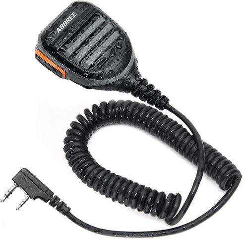 ABBREE AR-780 Radio Microphone Speaker Mic Ham Radio Accessories, Remote Shoulder Mic for Baofeng BF-F8HP UV-5R 5RM UV-21R K5PLUS GM-15 Pro UV-5G ...