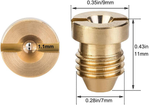 2 Pieces 1.1 mm Foam Cannon Orifice Nozzle, Universal Thread Tips suitable for Snow Foam Lance...