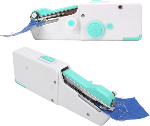 Handheld Sewing Machine, Portable Mini Sewing Machine Hand Held Small Mending Machine Household Tool for Fabrics Clothing Kids Cloth Home DIY Begi...