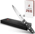 TUO Utility Knife - 5 inch Kitchen Chefs knife - Meat, Fruit, Vegetable Knife Paring Knife - German HC Steel - Full Tang Pakkawood Handle - BLACK ...