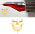 Skull Stickers and Decals for Car Windows Doors, 3D Reflective Waterproof Skull Decals for Cars Trucks (Golden)...