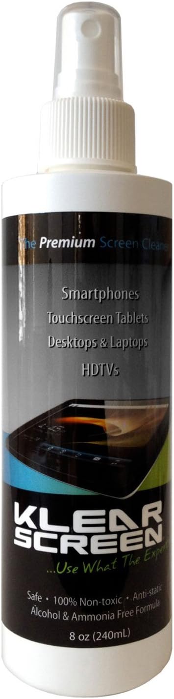 Premium Cleaner Spray One 8oz Bottles TV Screen Cleaner, Computer Screen Cleaner Phone, Ipad, Made in The USA...