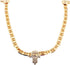 LESLIE BOULES Elegant 18K Gold-Plated Anklet with Three Hamsa Hands - Symbols of Protection and Good Luck...