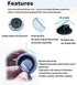 Universal Car Side Mirror Rain Guard 2 PCS Black Car Rear View Mirror Rain Covers ,Blind Spot Car Mirror 2 PCS White Round Adjustable Blind Spot M...
