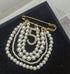 Lapel Pins and Brooches with Lucky Number 5 Dangle,Brooch Pins for Women Fashion...