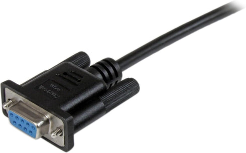 StarTech.com 2m Black DB9 RS232 Serial Null Modem Cable F/F - DB9 Female to Female - 9 pin RS232 Null Modem Cable - 2 meter, Black (SCNM9FF2MBK)...