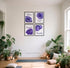 heshengzaixian Purple Flower Bathroom Wall Art Print,Mauve Rose Floral Relax Soak Unwind Breathe Quotes Bathroom Set,Modern Boho Minimalist Decor ...