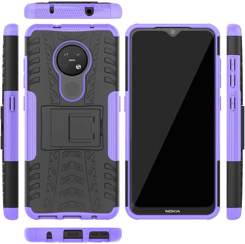 Asuwish Phone Case for Nokia 6.2/7.2 with Tempered Glass Screen Protector and Slim Stand Hybrid Heavy Duty Rugged Protective Cell Cover Nokia6.2 N...