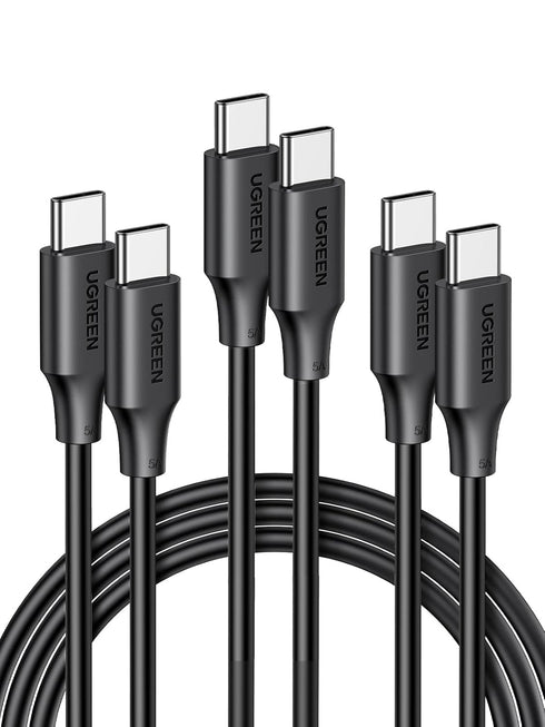 UGREEN 100W 3-Pack USB C to USB C Cable, Fast Charging USB C Charger Cable Compatible with iPhone 15/15 Plus/15 Pro/15 Pro Max, MacBook Pro 2022, ...