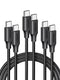 UGREEN 100W 3-Pack USB C to USB C Cable, Fast Charging USB C Charger Cable Compatible with iPhone 15/15 Plus/15 Pro/15 Pro Max, MacBook Pro 2022, ...
