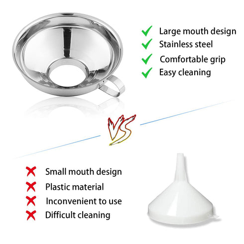 Canning Funnel for Kitchen Use, Wide Mouth Funnel for Mason Jars, Large Canning Funnels for Filling Bottles...
