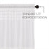 VHC Brands Farmhouse 16"x60" Valance White Rod Pocket Kitchen Window Curtains...