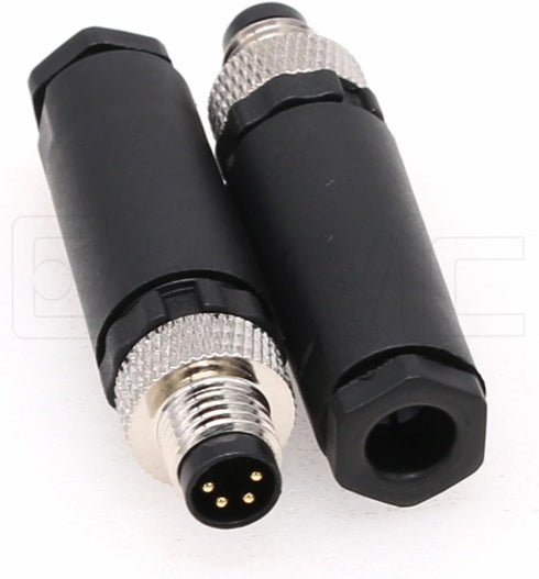 M8 4 Pin Male A Code Plug Industrial Circular Sensor Connector Aviation 8mm Waterproof IP67 Connector 2PCS...