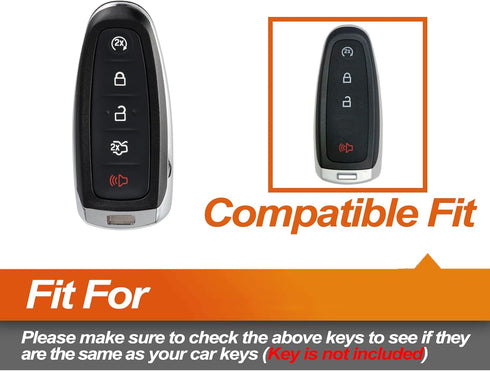 Silicone Key Fob Cover Fit for Ford C-Max Edge Escape Expedition Explorer Fiesta Flex Focus Taurus Lincoln MKS MKT MKX Navigator | Car Accessories...