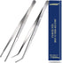 12 Inch Stainless Steel Tongs with precision serrated tips for surgical & sea food,Heavy Duty Tongs for Cooking Crafting Repairing...