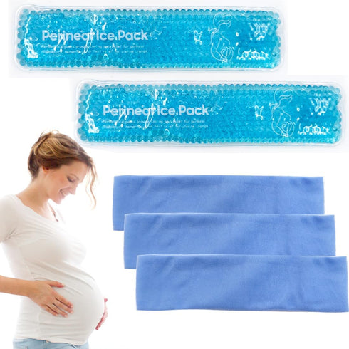 Reusable Perineal Ice Packs for Postpartum & Hemorrhoid Pain Relief, hot & Cold Pack for Women After Pregnancy, 2 Ice Pack and 3 Cover. (New Blue)...