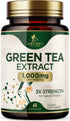 Green Tea Extract Weight Loss Pills 1000mg 98% Standardized EGCG - 3X Strength for Natural Energy - Supports Heart Antioxidant Health with Polyphe...