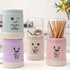Chopsticks Holder, Cute Chopstick Holder Storage Cutlery Holder with Cover Drain Rack Reusable Plastic Utensil Holder with Removable Base for Kitc...