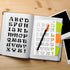 Augshy 36PCS Journal Stencils Set for Dotted Journals, 4x7 Inch Planner Letter Stencils for Bullet Journaling and Notebook, Diary, Crafts, Scrapbo...