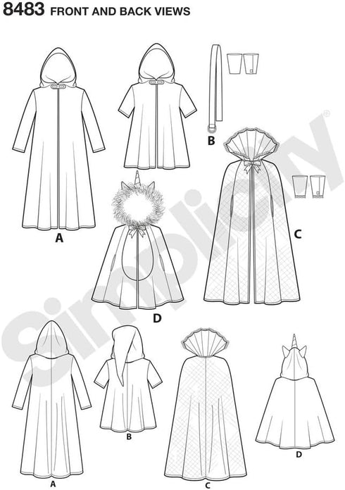 Simplicity Kid's Character Halloween Costume Sewing Patterns, Sizes S-L...